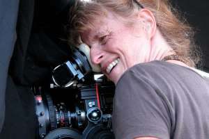 Listener with her camera