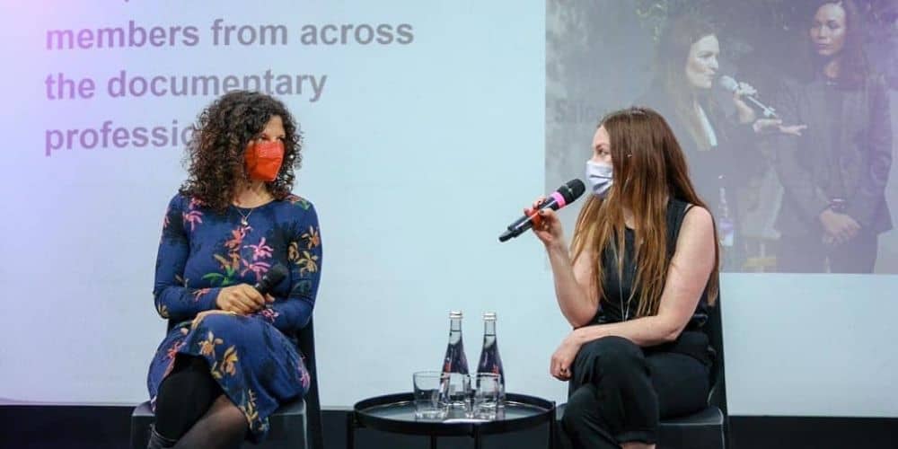 European Documentary Network co-founders Bridget O'Shea and Marion Schmidt