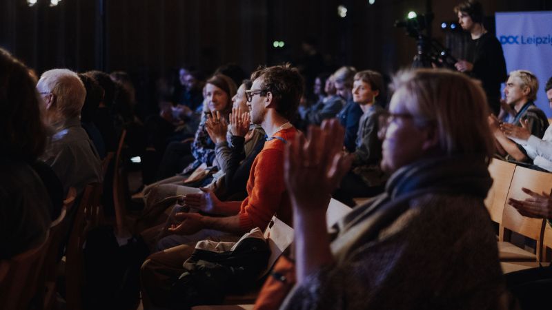 A crowdf shot of the 2025 DOK Leipzig festival