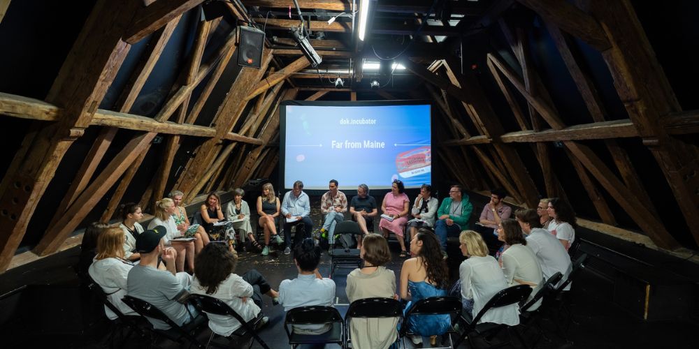 A screening discussion at the dok.incubator workshop
