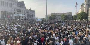 Civic Resistance protests in Hunagry, June 2025