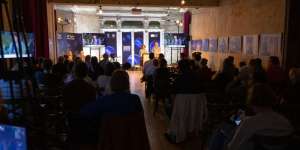 A pitch at Baltic Sea Docs 2025