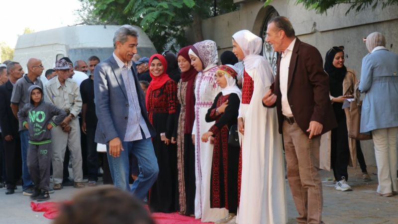 The red carpet at the 2025 Gaza International Festival for Women's Cinema