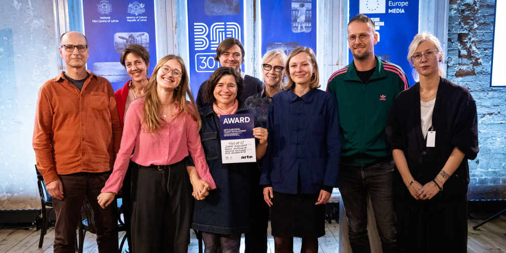 The team from Two of Us with the ARTE Award at Baltic Sea Docs 2026